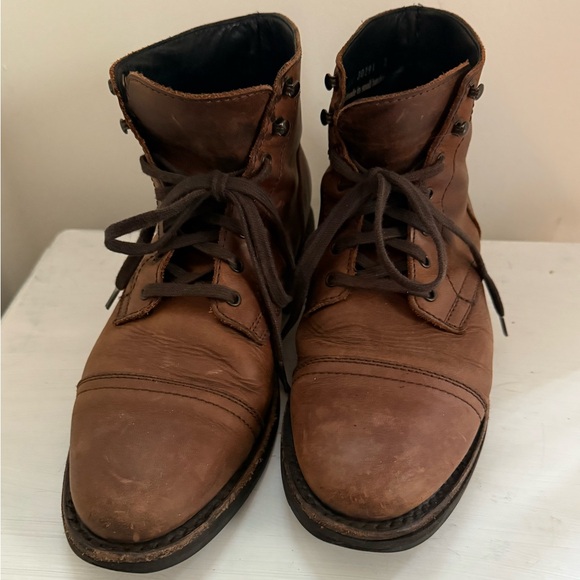Thursday Boot Company “Captain” Brown Leather Men's Lace Up Rugged Boots Size 9 - Picture 14 of 15